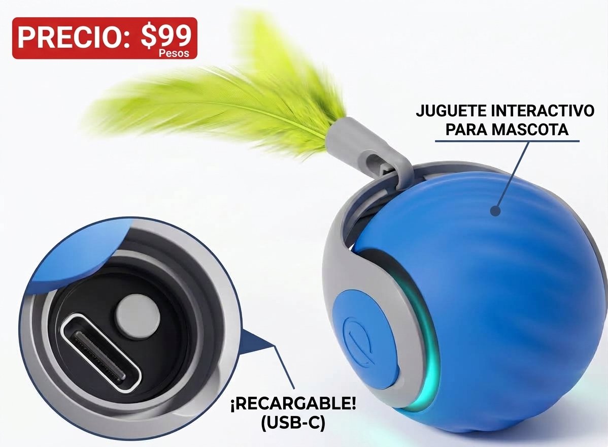 Juguete Interactivo Para Mascota Con Pluma Recargable - Imagen 2